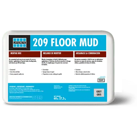 Laticrete - Floor Mud 209 - to mix with 3701 - Grey 60 lb