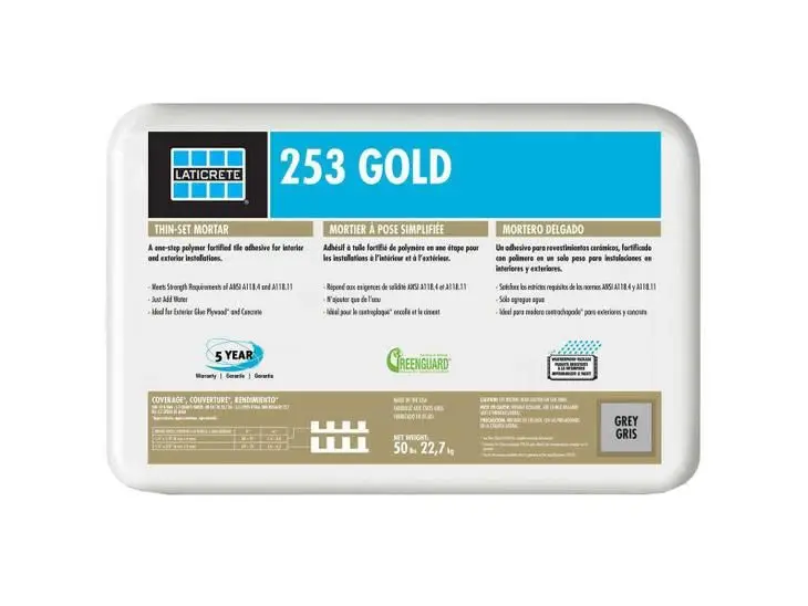 Laticrete - 253 Gold Thin-Set Mortar Grey 50 lb