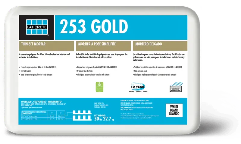 Laticrete - 253 Gold Thin-Set Mortar White 50 lb