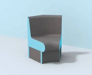 Wedi - Shower Bench Corner Element Sanoasa Comoda Round 135° 23-5/8" x 25-63/64" x 24-13/32"