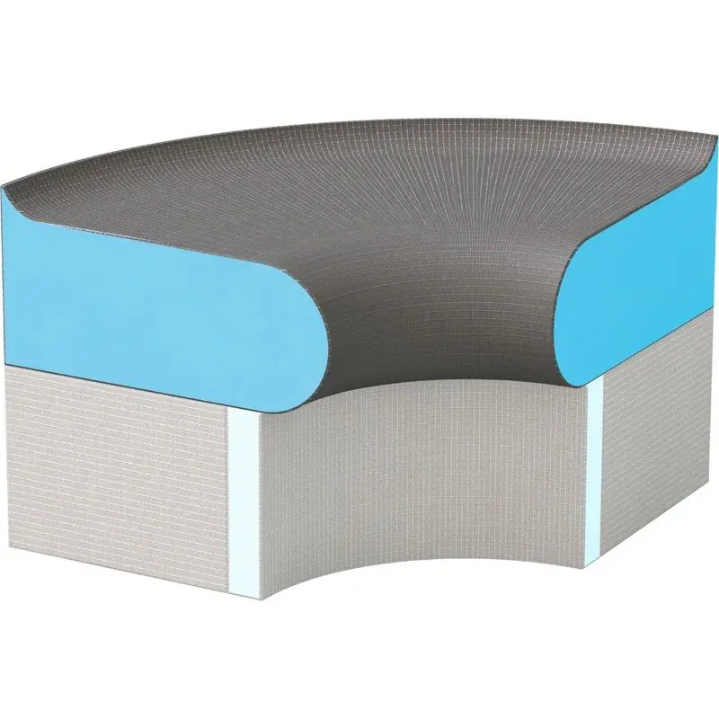 Wedi - Shower Bench Corner Sanoasa Bellina 90° Round 29" x 29" x 9"