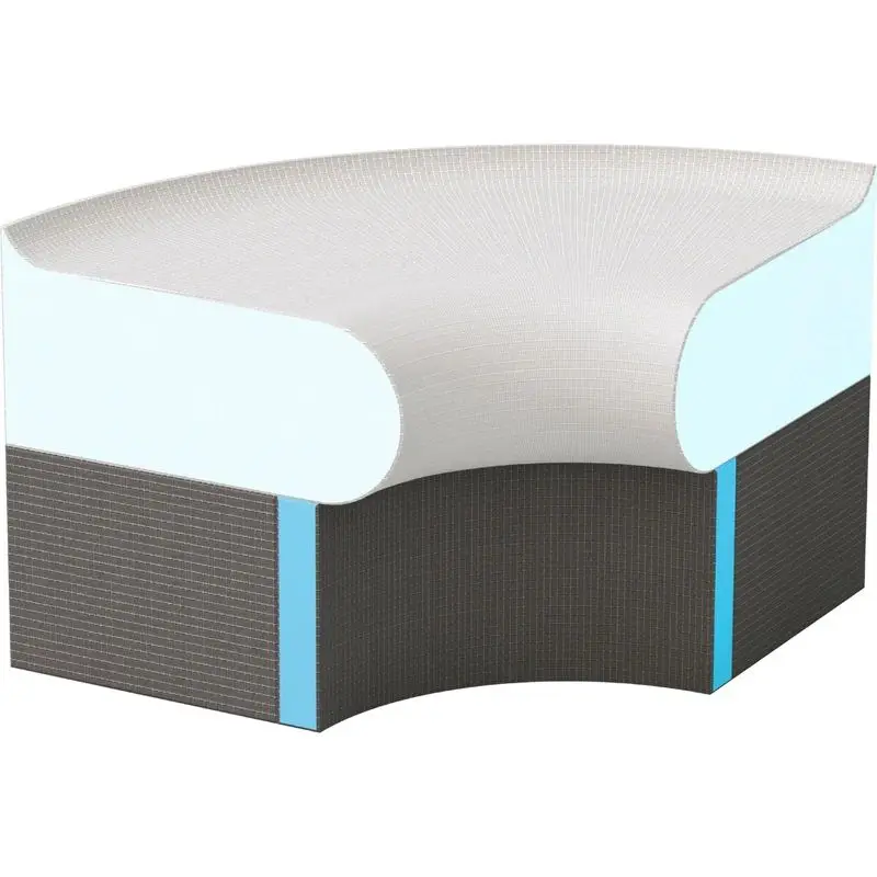 Wedi - Shower Bench Carrier Corner Sanoasa Bellina linea 90° Round 15-1/4" x 29" x 9-7/8"