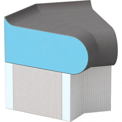 Wedi - Shower Bench Carrier Corner Sanoasa Bellina 135° 11-13/16" x 15-1/4" x 9-7/8"