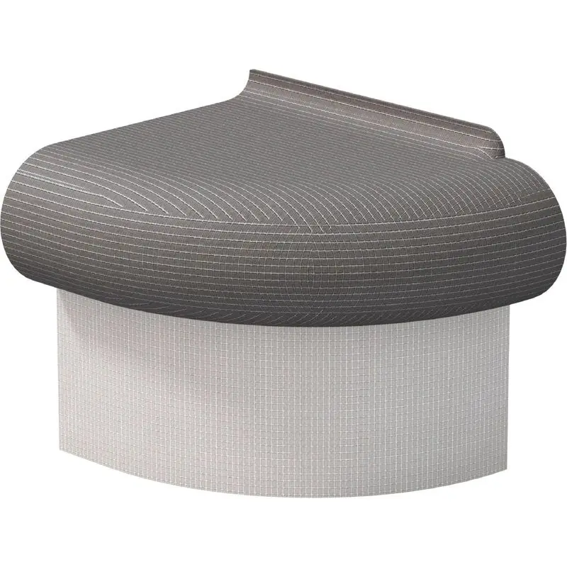 Wedi - Shower Bench Sanoasa Bellina Right End R=486 19-1/8" x 23-5/8" x 9-7/16"