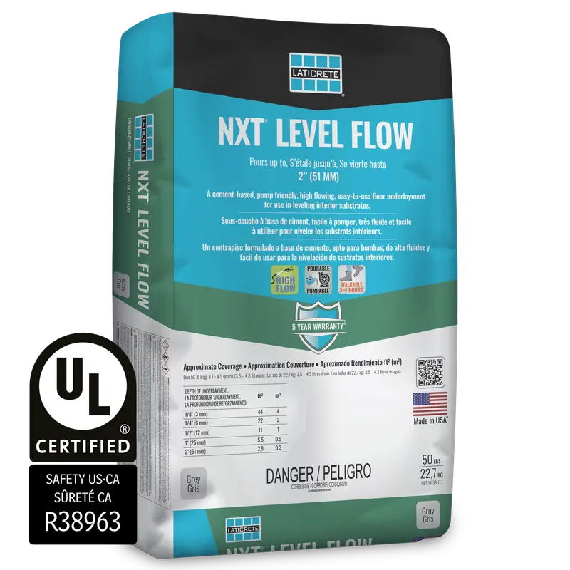 Laticrete - NXT Level Flow Self-Leveling Cement-Based Underlayment Grey 50 lb