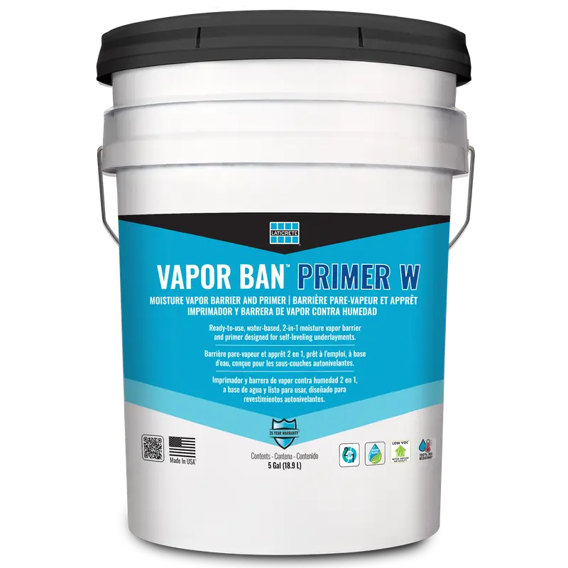 Laticrete - Vapor Ban Primer W Vapor Barrier and Waterbased Primer White - 5 gal