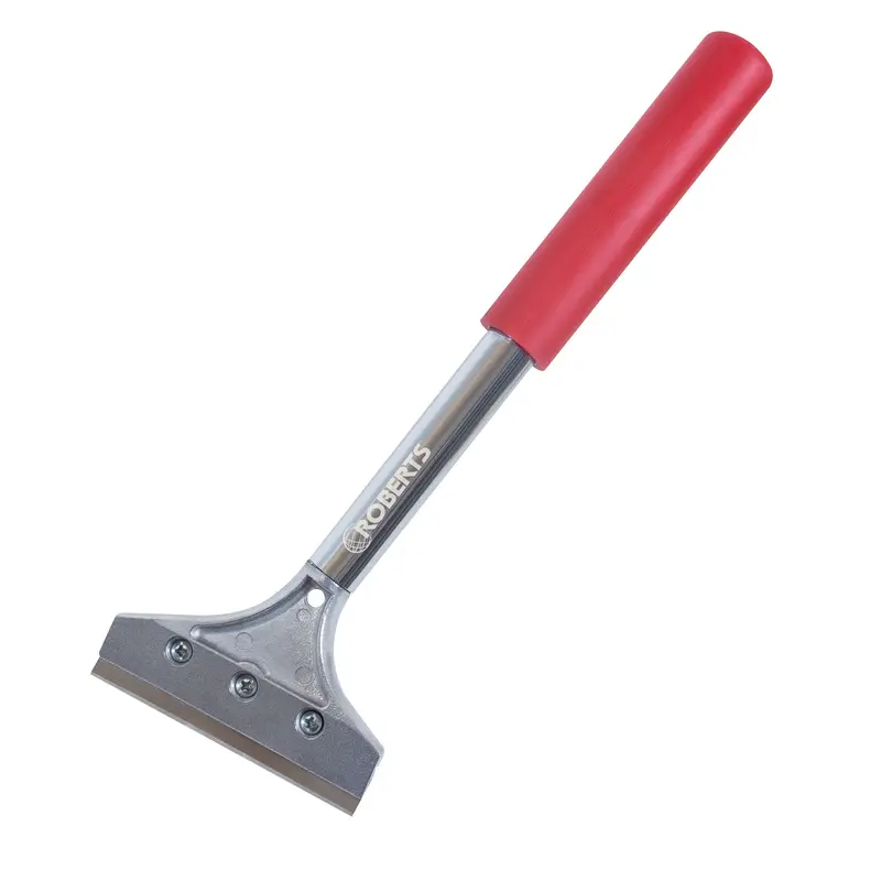 Roberts - 4" Wide Floor and Wall Scraper and Stripper with 12" Handle plus Angled Head