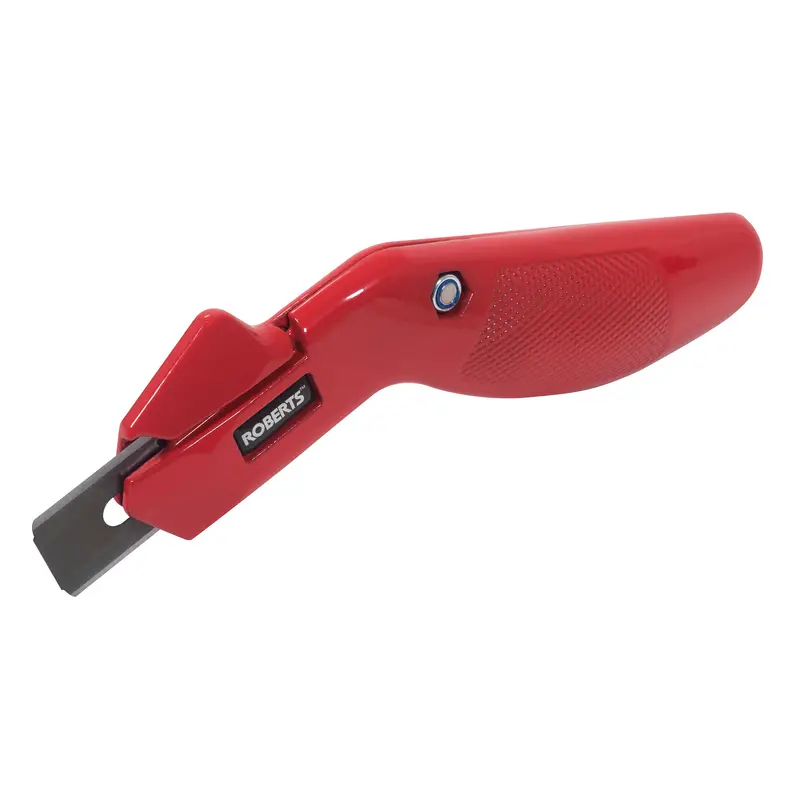Roberts - Professional Carpet Knife with Push Button for Quick Blade Change