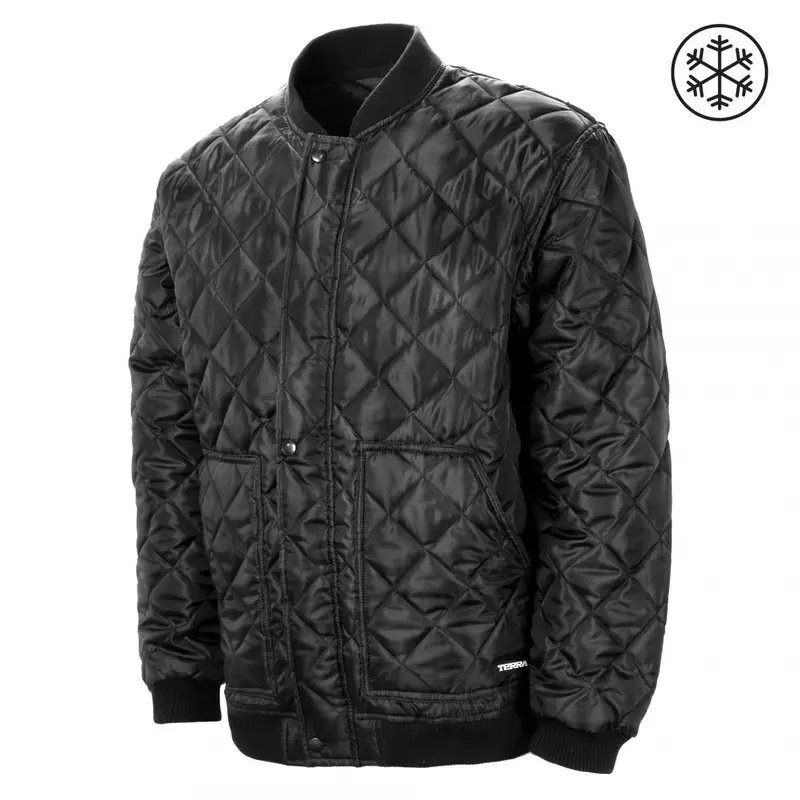 Terra Quilted Winter Jacket Black - M
