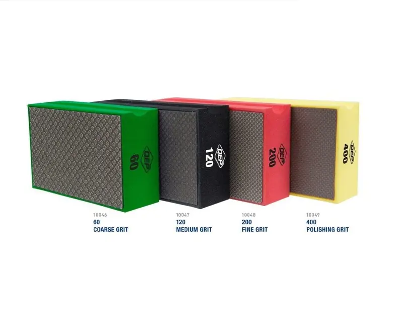 QEP - Diamond Hand Sanding Block Foam Red 200 Grit - 1-3/16" x 2-3/8" x 4-3/4"