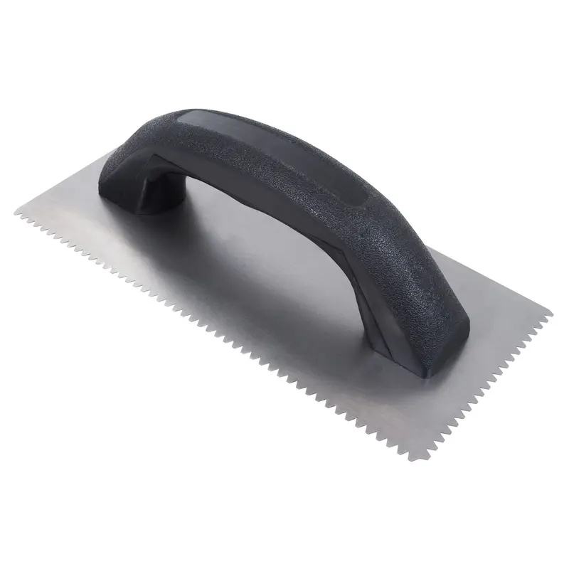 Roberts - 9" x 1/8" x 1/16" Flat Top V-Notched Economy Flooring Trowel