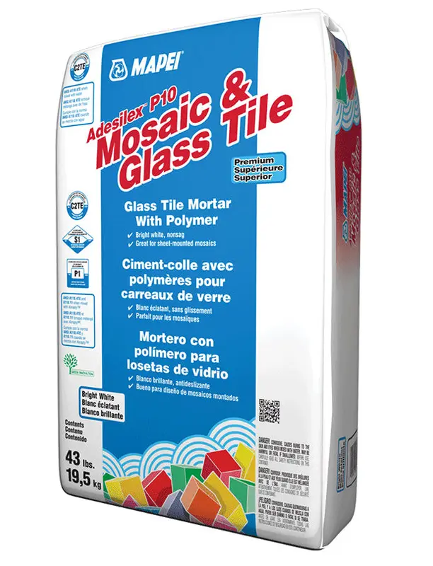 Mapei - Adesilex P10 Premium Mosaic & Glass Tile Mortar - 43 lb