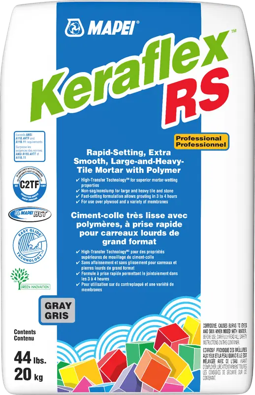 Mapei - Keraflex RS Extra Smooth Large & Heavy Tile Mortar, Gray - 44 lb