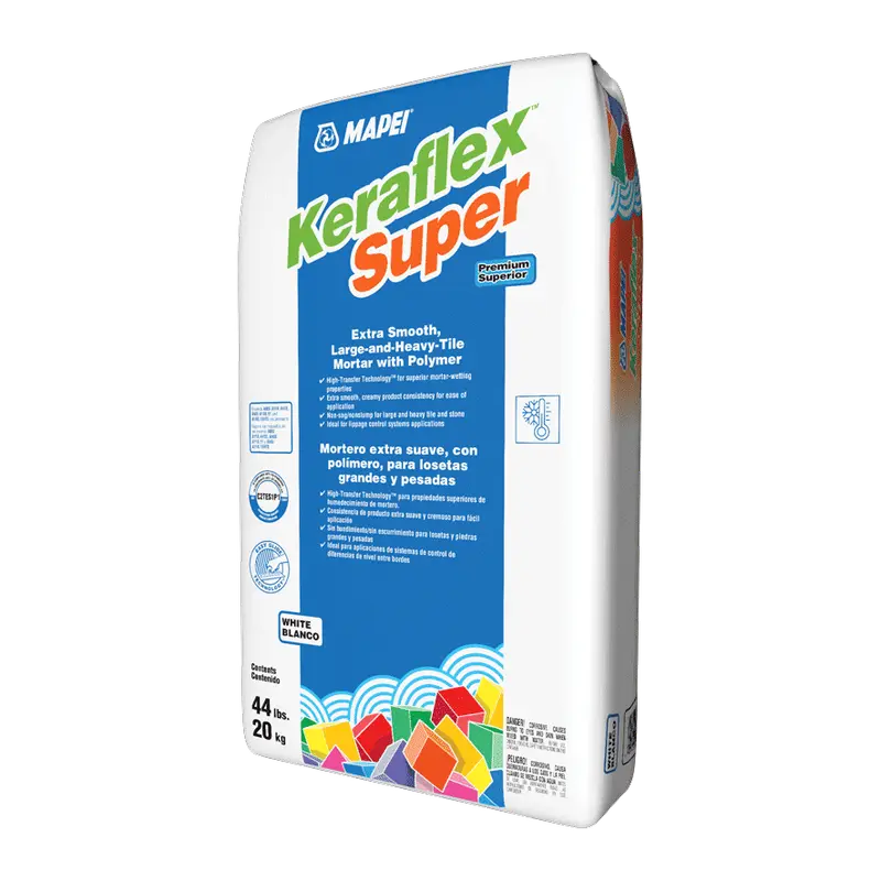 Mapei - Keraflex Super Premium Extra Smooth Large & Heavy Tile Mortar, White - 44 lb