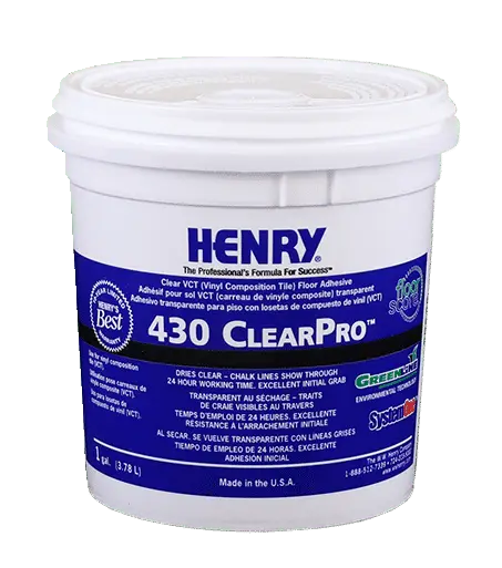 Henry - 430 ClearPro Thin-Spread VCT Floor Tile Adhesive - 3.78 L