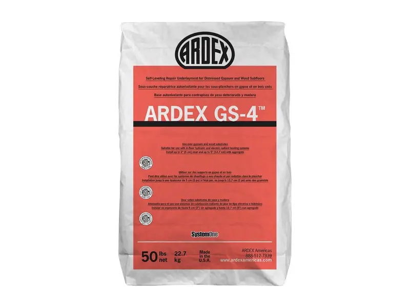 Ardex - GS-4 Self-Leveling Repair Underlayment for Distressed Gypsum & Wood Subfloors, Gray - 50 lb