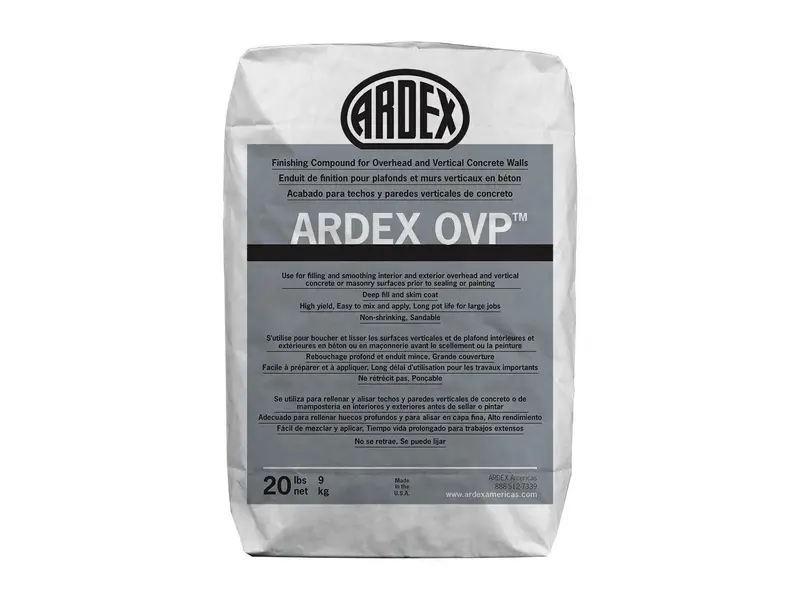 Ardex - OVP Finishing Compound for Overhead and Vertical Concrete Walls, Gray - 20 lb