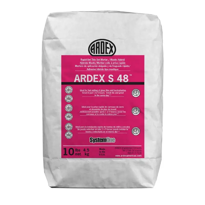 Ardex - S 48 Rapid-Set Thin Set Mortar / Mastic Hybrid, Gray - 10 lb