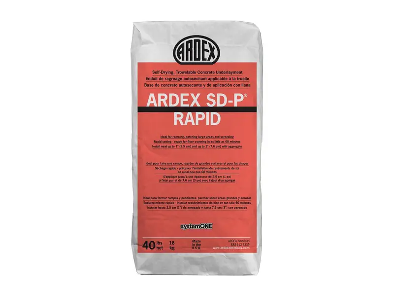 Ardex - SD-P RAPID Self-Drying Trowelable Concrete Underlayment, Gray - 40 lb