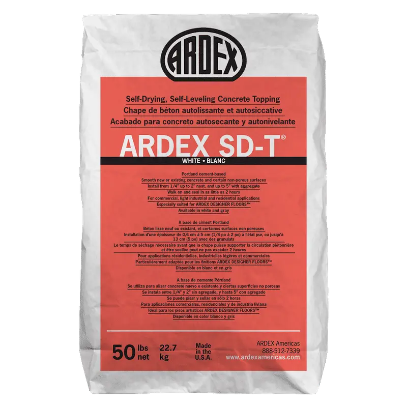 Ardex SD-T Self-Drying Self-Leveling Concrete Topping, White - 50 lb