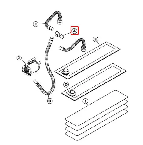 Crain - Hose T-Adaptor for no. 280