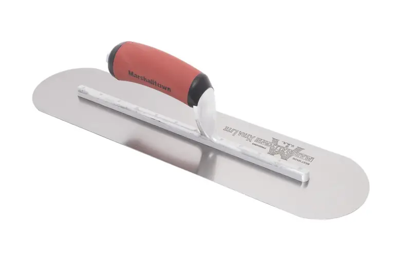 Marshalltown Pool Trowel High Carbon Steel 5" x 20" with a DuraSoft Handle and Fix with 12 Rivets