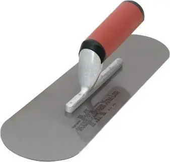 Marshalltown - Pool Trowel High Carbon Steel 4" x 14" with a Straight DuraSoft Handle and Fix with 6 Rivets