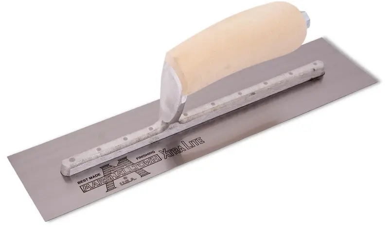 Marshalltown - Finishing Trowel High Carbon Steel 3" x 12" with Curved Wood Handle