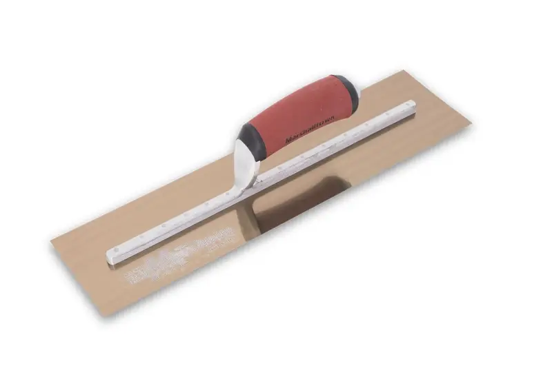 Marshalltown - Finishing Trowel Golden Stainless Steel 4" x 16" with Curved Durasoft Handle