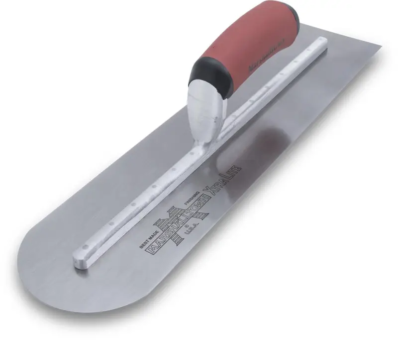 Marshalltown - Finishing Trowel High Carbon Steel 4" x 18" with Rounded & Square Edges and a DuraSoft Handle