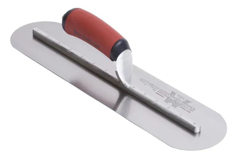 Marshalltown - Fully Rounded Finishing Trowel High Carbon Steel 4" x 16" with DuraSoft Handle