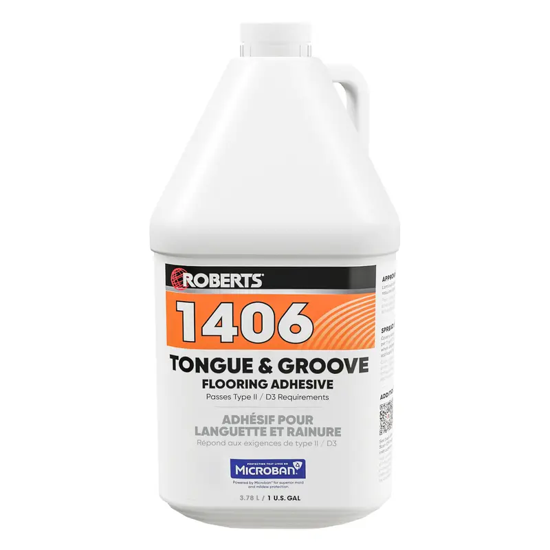 Roberts - 1406 Tongue and Groove Laminate and Wood Flooring Adhesive - 1 Gal. (3.78 L)