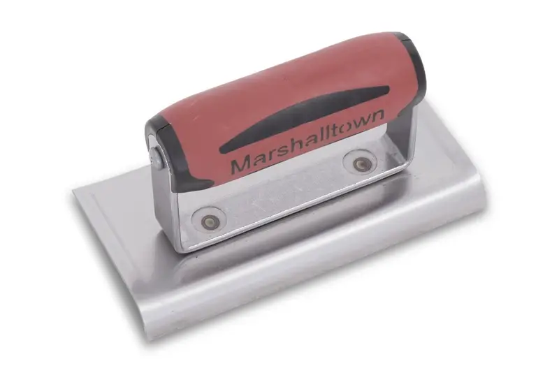 Marshalltown - Concrete Edger High Carbon Steel 3" x 6" with a Curved Edge of 3/8" Radius and a Lip of 1/2"