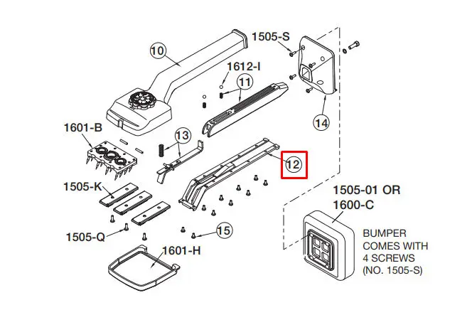 Crain - Bottom Cover and Screws for no. 445