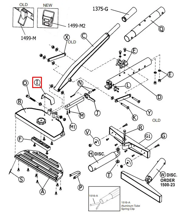 Crain - Lifting Handle with Screws for Old no. 499-500