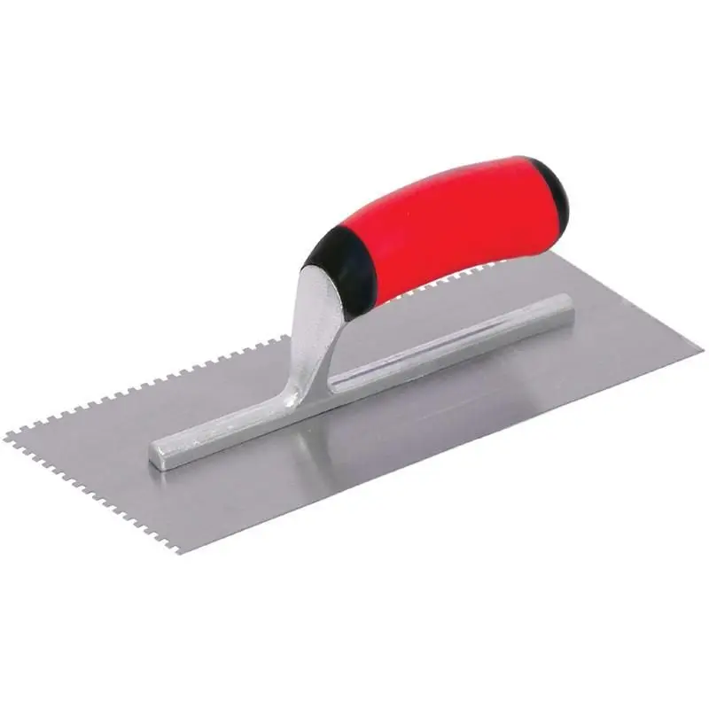 Marshalltown - Square-Notch Trowel 4-1/2" x 11" Steel 1/8" x 1/8" x 1/8" with Soft Grip Handle