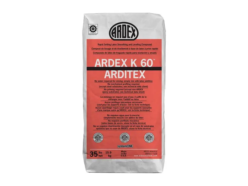 Ardex - K 60 ARDITEX Two-Component Rapid Setting Latex Smoothing & Leveling Compound, Powder - 35 lb