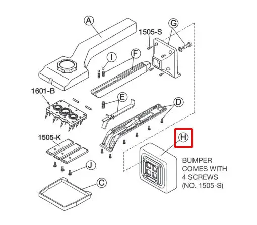Crain - Bumper Boot with Screws for no. 612 (Pack of 4)