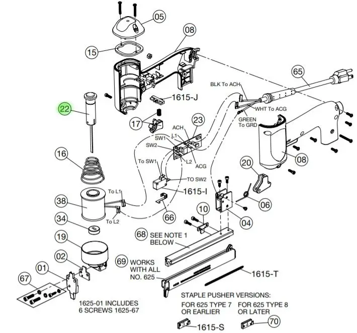 Crain - Driver Assembly for No. 625