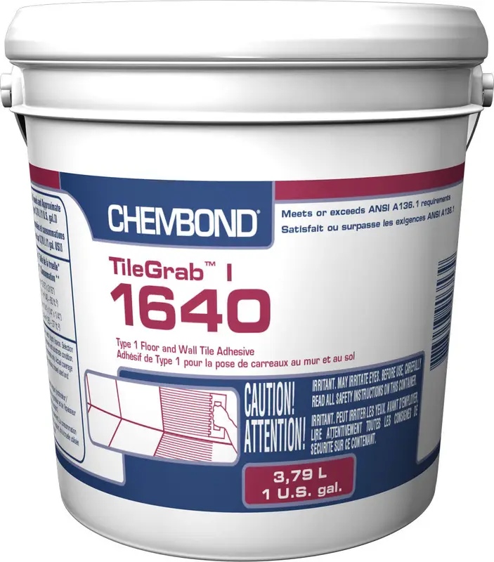 Chembond - TileGrab I 1640 Type 1 Floor & Wall Tile Adhesive - 3.79 L