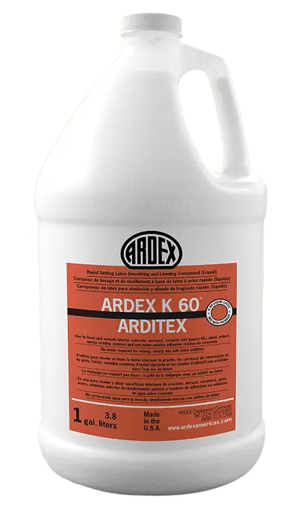 Ardex - K 60 ARDITEX Two-Component Rapid Setting Latex Smoothing & Leveling Compound, Liquid - 3.78 L