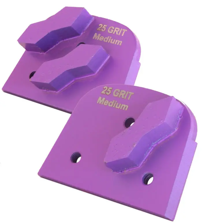 Bartell Morrison - DIamond Grinding Double Segment Purple 16 Grit for Ginding Soft to Medium Concrete (Pack of 3)