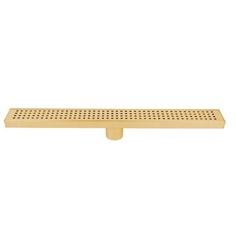 Toolway - Linear Shower Drain ToWo with Slot Grit Brushed Gold 2-3/4" x 24"