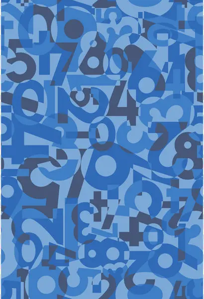 Gerflor Heterogeneous Vinyl Roll Taralay Impression Compact #1102 Happy Number Blue 2 m x 25 m - 2 mm