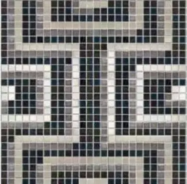 Centura Mosaic Tiles Geoforms Inca Black 26" x 26"