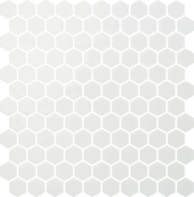 Centura Mosaic Tiles Hex Natureglass Glossy White 12" x 12"