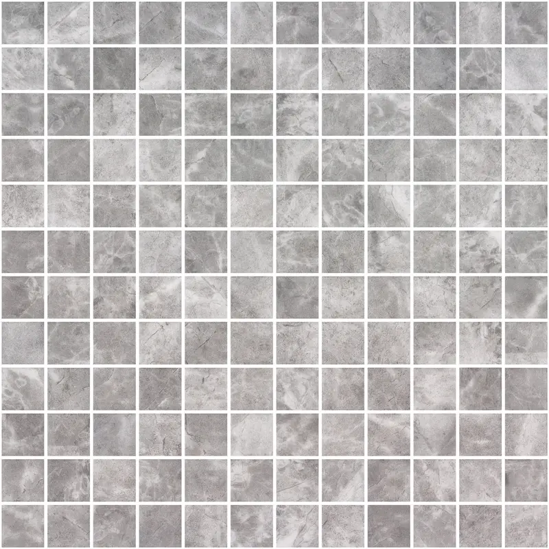 Centura Mosaic Tiles Ecostones Matte Silver 12-1/4" x 12-1/4"