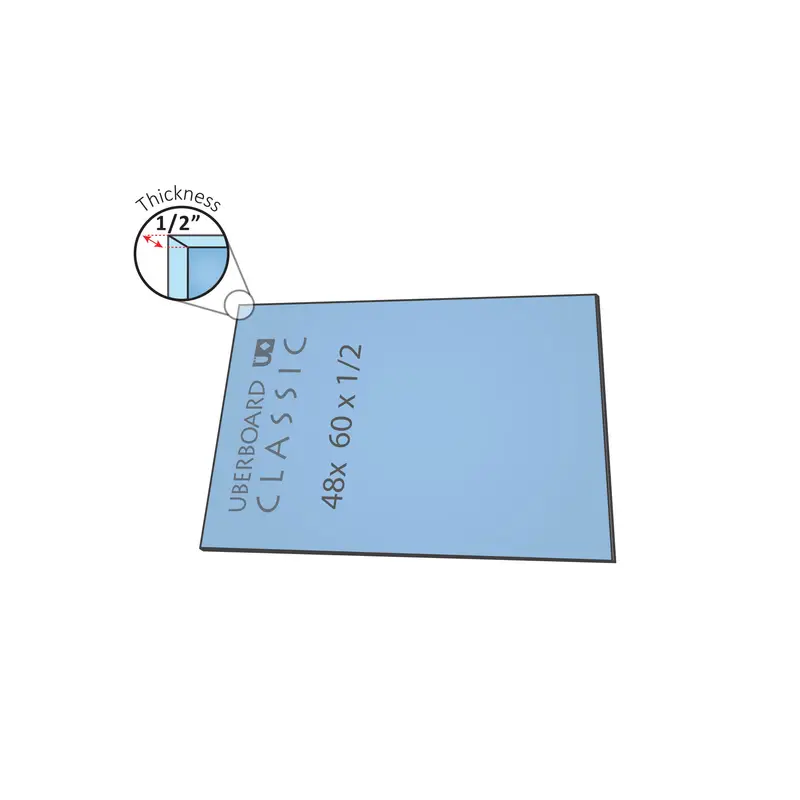 Übertile - Waterproof Shower Building Panel Uberboard Classic 48" x 60" - 1/2"