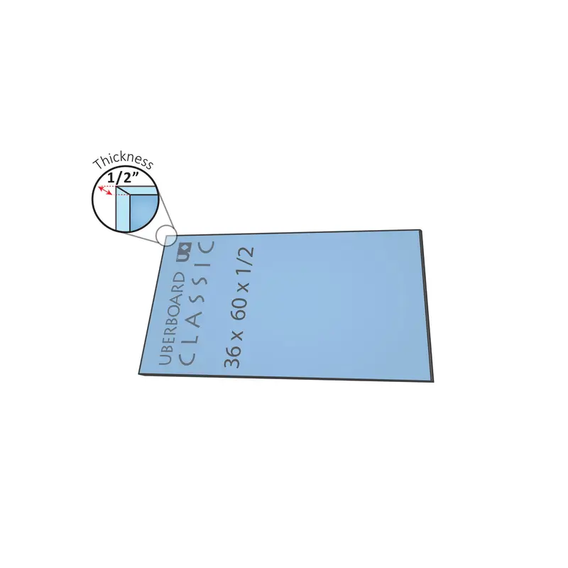 Übertile - Waterproof Shower Building Panel Uberboard Classic 36" x 60" - 1/2"