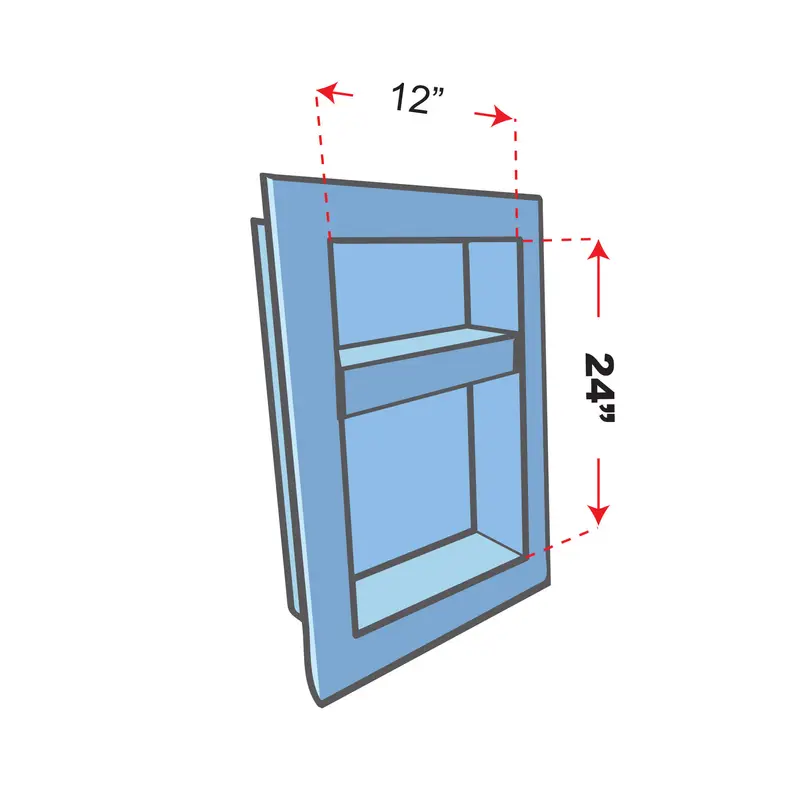 Übertile - Shower Niche Uberboard Classic Extruded Polystyrene 12" x 24"